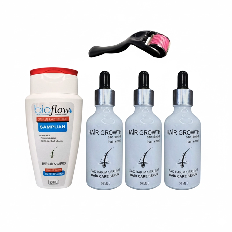 3’Lü Saç Bakım Losyonu + 1 Roller + 1 Şampuan